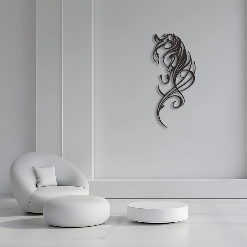 Aimery Store Metal Horse Wall Decor - Line Art Pictures for Home - Dynamic Sculptures for Bedroom, Bathroom, Living Room - Image 3